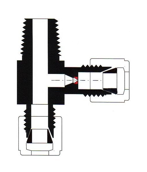 Bird Precision RB82703 Series Brass Orifice Compression Tee Fitting - Image 2