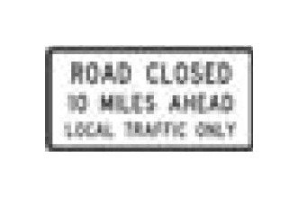 R-Series Black on White Regulatory Sign - 72 x 30 in - Image 1