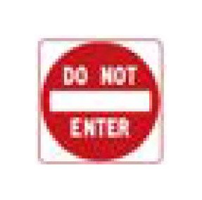 R-Series Red on White Regulatory Sign - Image 1