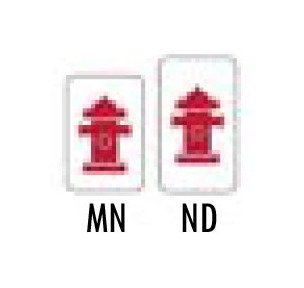 X Series Red on White Fire Hydrant Marker Sign - Image 1