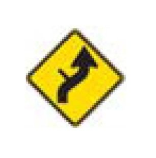 W-Series Black on Yellow Warning Sign 36x36 in - Image 1