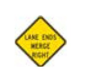 W-Series Black on Yellow Warning Sign - 36 x 36 in - Image 1