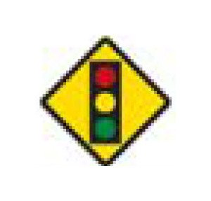 W-Series Color Warning Sign - Black/Red/Green on Yellow - Image 1