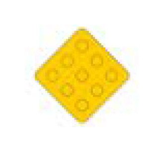 18x18 Yellow on Yellow Object Marker Sign - X/OM Series - Image 1