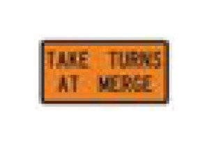 G Series Construction Information Sign - Black on Orange, 48x24 in - Image 1