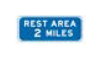 D-Series White on Blue Conventional Road Guide Sign - Image 1