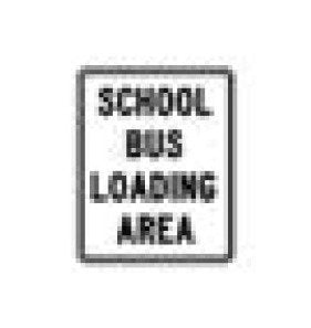 S Series Black on White School Warning Sign - 24 x 30 inches - Image 1