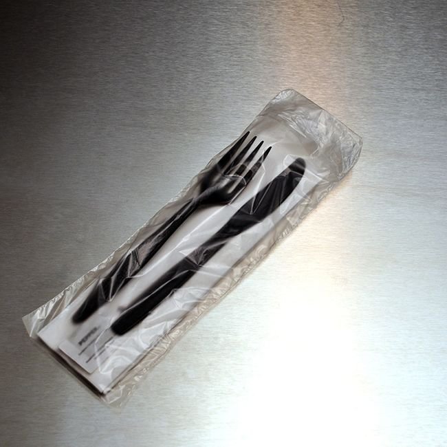 High Density Silverware Bags, 0.75 Mil - 3.5" x 10" - Image 1