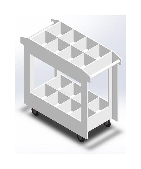 16 Gallon Polypropylene Chemical Transport Cart - Image 2