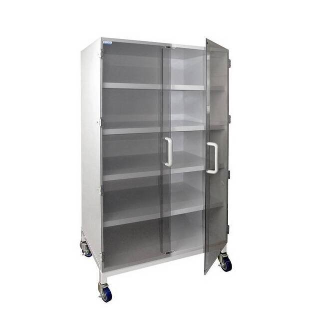 Durable Polypropylene Storage Cabinet with Acrylic Doors - 37x24x60 in - Image 1