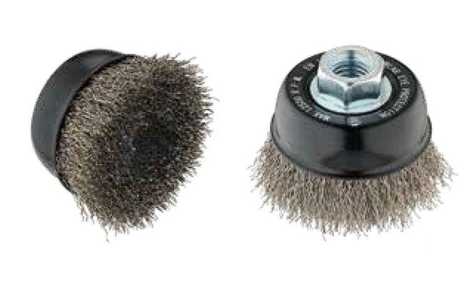 Tanis® 3-Inch Stainless Steel Crimped Wire Cup Brush - Image 1