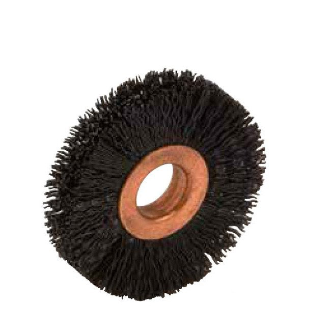 2-Inch Crimped Black Nylon Copper Center Wheel Brush - Image 1