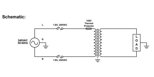 Medical Grade Isolation Power Transformer - 5.28 Inches - Image 5