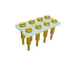 JCC UF Series 8-Pin Relay Socket, 2.54mm Spacing, Solder Dip Contacts - Image 1
