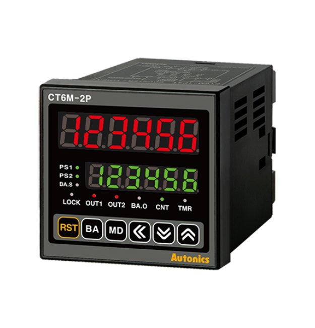 Autonics USA 6-Digit LED Counter with Dual Preset and Relay Outputs - Image 1