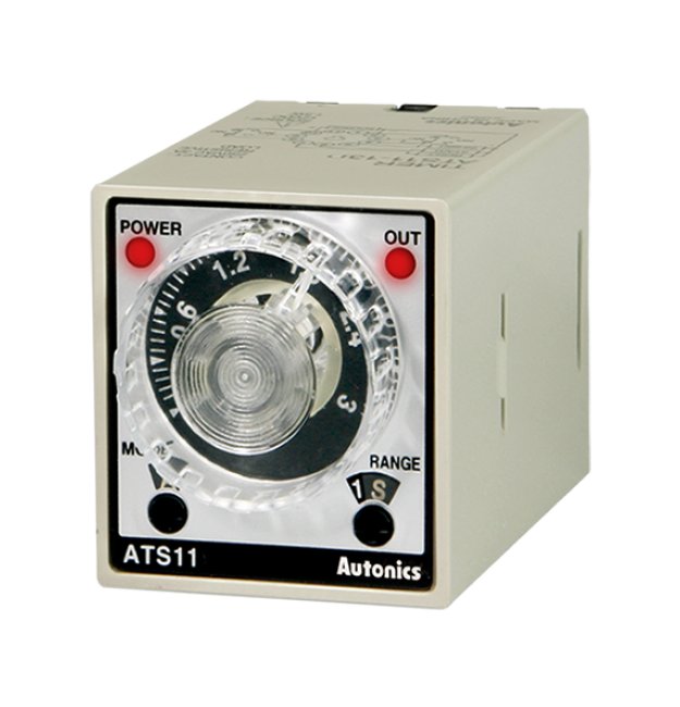 Autonics Small Analog Timer - Multi-Mode, 100-240V AC, -10 to 55°C Environment, 11-Pin Plug - Image 1