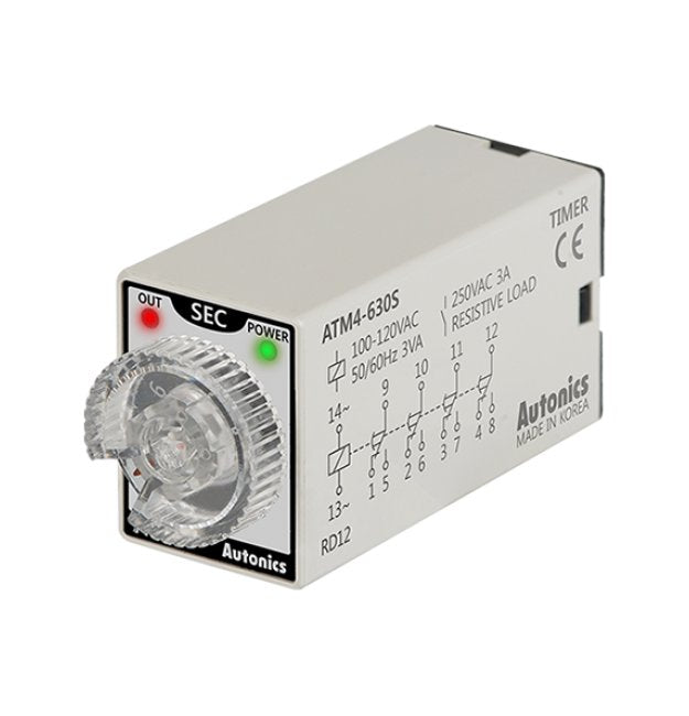 Autonics USA 110V AC Miniature Analog Timer - Image 1
