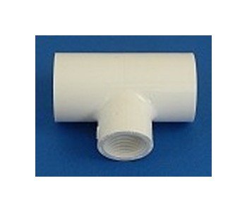 1.25" PVC Reducing Tee with Female Pipe Thread (FPT), USA-Made - Image 1