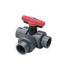 SPEARS 1 Inch PVC L Port Ball Valve - Image 1