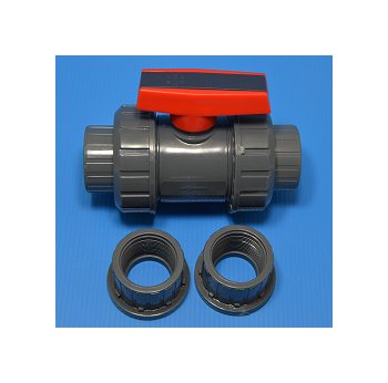 1-1/4 Inch True Union Ball Valve with 150 psi Working Pressure - Image 1