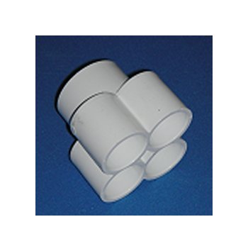 PVC Distribution Wye, 1.5" Input, 3/4" Output, 4-Port - Image 1