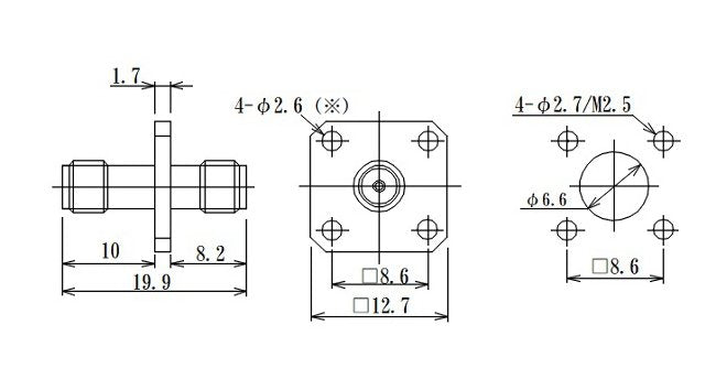 JCC KS RF Connector with Flange Mount Adapter Jack to Jack - Image 2