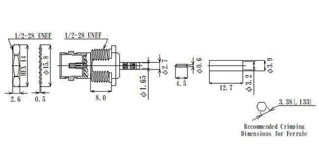 JCC 75Ω RF Micro BNC Connector with Jack - Image 1