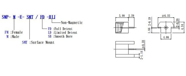 Non-Magnetic RF Coaxial SMP Connector for PCB - Image 2