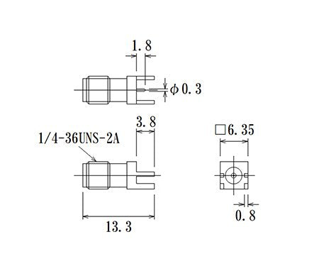 JCC End Launch SMA Connector RF SubMiniature Version A, DC-18 GHz - Image 2