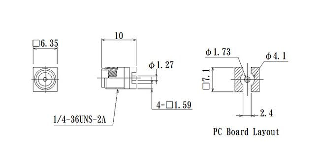 RF PCB Mount SMA Connector with Jack (DC-18 GHz) - Image 2