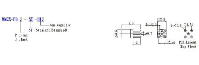 Non-Magnetic RF MMCX Connector for PCB - Image 2