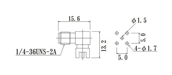 RF SubMiniature SMA Connector, PCB & Panel Compatible - Image 2