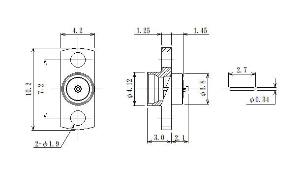 JCC Subminiature Push-On (SMP) Connector with Panel Mounts - Image 2