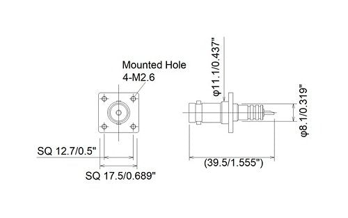 JCC RF Safe High Voltage (SHV) Connector Receptacle - Image 2