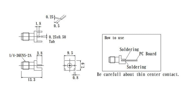 JCC End Launch SMA Connector DC to 18 GHz - Image 2