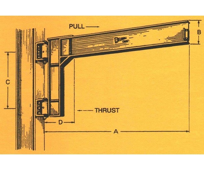 Heavy Duty Wall Mount Jib Crane - Model 600 CBW - Image 2