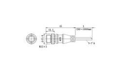 IP67 Round Waterproof Plug Connector with Cable - Image 1