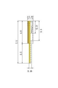 JCC Small Size Socket Pin 0.45-0.54mm Round Plug Diameter - Image 1