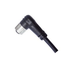 Round Waterproof Right Angle Plug Receptacle Connector with Cable - M6 Snap-in, JCC - Image 1