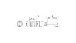 Round Waterproof Receptacle Connector with Cable - JCC Brand - Image 1