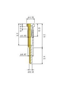 JCC Small Round Socket Pin 0.45-0.54mm Dia - Image 1