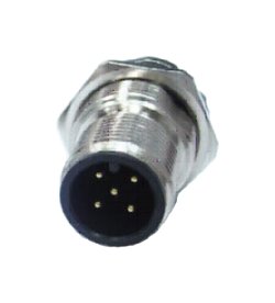 M12 Round Waterproof Panel Connector - Image 1