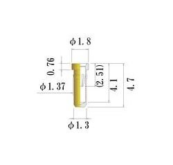Small Size Round Socket Pin, Acceptable Plug Diameter 0.38-0.63mm - Image 1