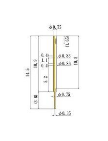 JCC Small Size Round Socket Pin 0.21-0.35mm Dia - Image 2