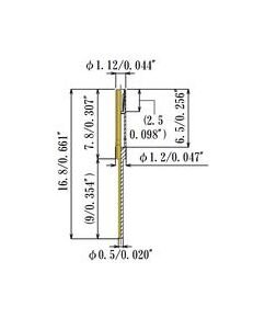 JCC High Temperature Small Size Socket Pin - 0.35-0.45mm - Image 2