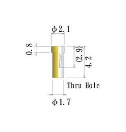 JCC 0.60-0.75mm Au Plated Round Socket Pin, Medium Size - Image 1