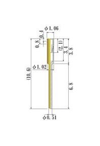 JCC Small Size Socket Pin, 0.38-0.64mm Acceptable Plug Diameter - Image 1