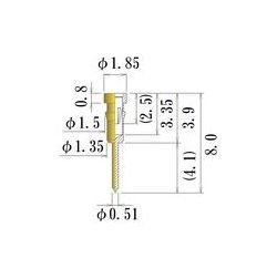 0.38-0.60 mm Small Size Au/Ni Plated Round Socket Pin - Image 1