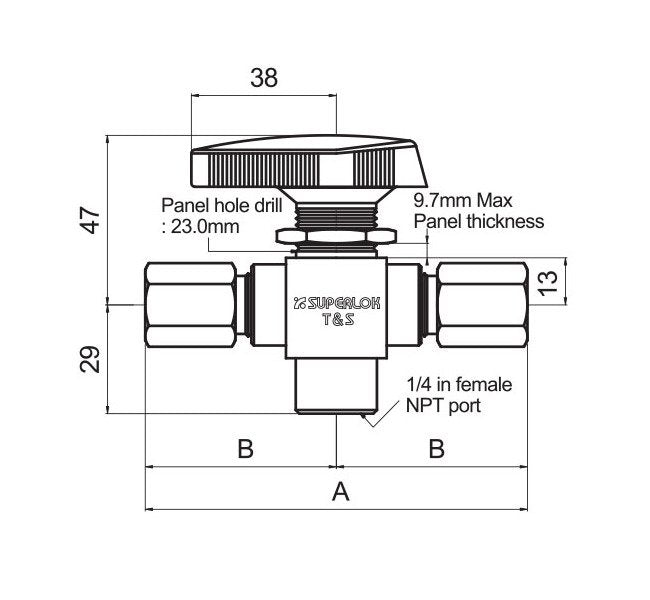 SBTH Series 4.8mm Two-Way Trunnion Ball Valve - Image 1