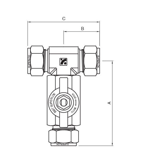 SBVT210 Series 9.0mm Two-Piece Ball Valve with SUPERLOK® End Connections - Image 2